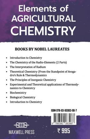 Elements of Agricultural Chemistry