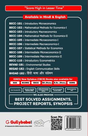 BECC-103 Introductory Macroeconomics