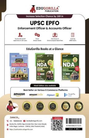 UPSC EPFO Enforcement Officer / Account Officer Recruitment Exam 2023 (English Edition) - 10 Mock Tests with Details Solutions (1200 Solved Question) with Free Access To Online Tests