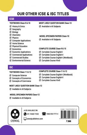 Commercial Applications: Textbook for ICSE Class 9