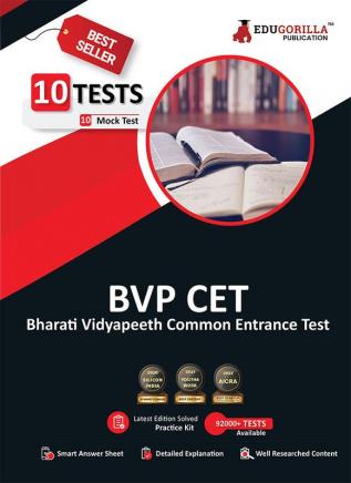 BVP CET Book 2023 : Bharati Vidyapeeth Common Entrance Test - 10 Full Length Mock Tests (2000 Solved Objective Questions) with Free Access to Online Tests