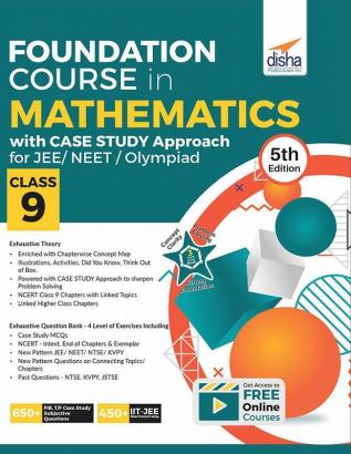 Foundation Course in Mathematics with Case Study Approach for JEE/ Olympiad Class 9 - 5th Edition