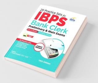 20 Practice Sets for IBPS Bank Clerk Preliminary & Main Exams (16 in Book + 4 Online Tests) 10th Edition