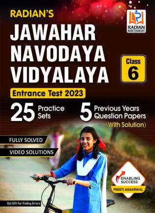 Jawahar Navodaya Vidyalaya (JNV) 25 Practice Set book with 5 Solved Paper Entrance Exam 2023 for Class 6 (English Medium)