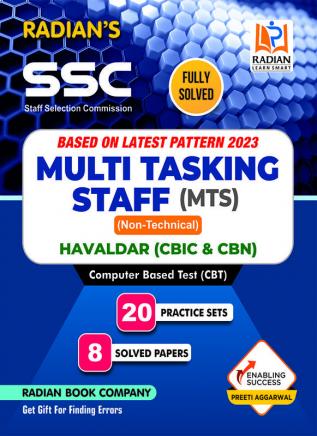 SSC MTS (Multi Tasking Staff) & Havaldar Exam CBIC & CBN (Session I & II) 2023 Previous Year Solved Papers Practice set Book - English Reasoning Numerical Aptitude General Awareness