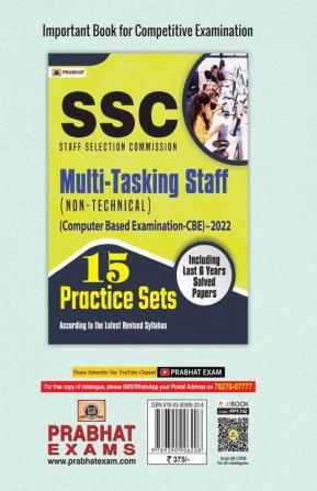 Expert Guide SSC Staff Selection Commission Multi-tasking Staff (Non-Technical) Recruitment Examination (Computer Based Examination-CBE) 2022