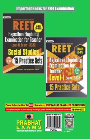 REET Level-II Exam-2022 (class: VI-VIII) Mathematics and Science 15 Practice Sets