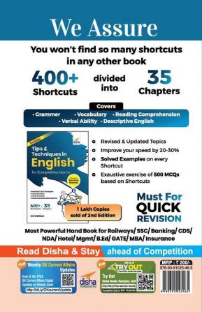 Tips & Techniques in English for Competitive Exams 3rd Edition