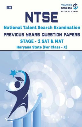 NTSE Previous Year Question Papers Stage - 1 (MAT + SAT) HARYANA STATE