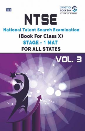 NTSE Book For Class X - Stage 1 MAT (Volume 3)