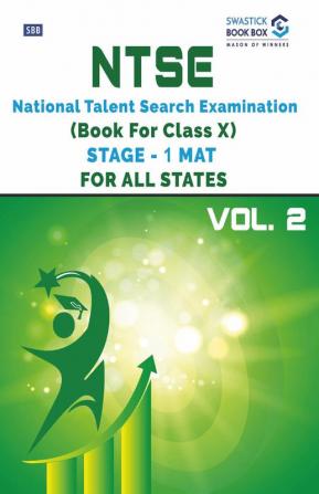 NTSE Book For Class X - Stage 1 MAT (Volume 2)