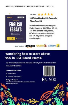 Exam18 ICSE English Treasure Trove Ultimate Guide to Short Stories for Class 9 & 10 (2021-2022 Edition)