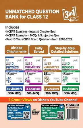 CBSE Class 12 Mathematics Chapter-wise Question Bank - NCERT + Exemplar + PAST 15 Years Solved Papers 8th Edition