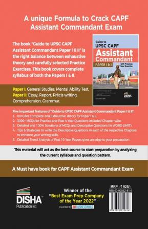 Guide to UPSC CAPF Assistant Commandant Paper I & II with Previous Year Questions 2nd Edition | CAPF AC Exam 2023 | Central Armed Police Forces | PYQs | General Studies & Descriptive Paper