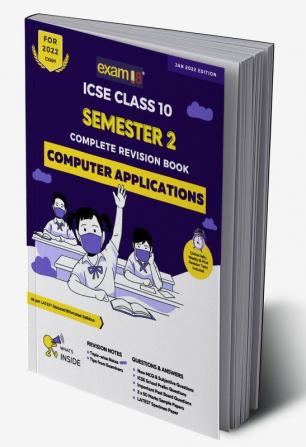 Exam18 ICSE Computer Applications Semester 2 Class 10 MCQ & Subjective Revision Book March 2022 Exams