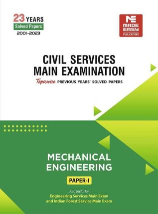 Cse Mains Previous Years Solved Papers : Mechanical Engineering : Paper I