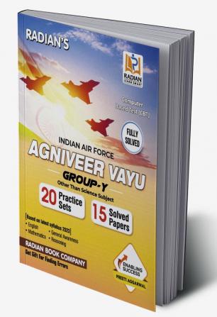 Agniveer Vayu - Indian Air Force Other Than Science Subject (Group-Y) Practice Set & Previous year Solved Papers Book English Edition for Exam 2023- English Maths Reasoning General Awareness