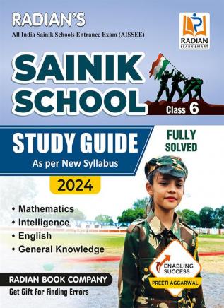 Sainik School Guide Book Class 6 for Entrance Exam 2024 English Medium (New Edition)