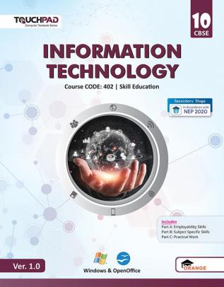 Touchpad® Information Technology Class 10 Skill Education Based On Windows & Ms Office Code (402)