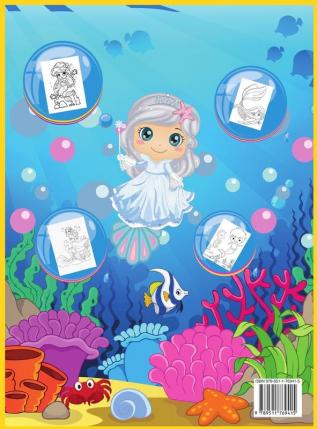 Mermaid Coloring Book For Kids Ages 4-8: Amazing Coloring & Activity Book with Pretty Mermaids for Kids Ages 4 - 8 / 47 Unique Coloring Pages / Perfect Gift