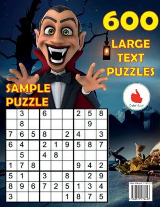 Happy Halloween Sudoku: 600 Large Print Easy Puzzles Beginner Sudoku for relaxation mindfulness and keeping the mind active in during the Thanksgiving holiday.: 3 (Greeting Card Sudoku)