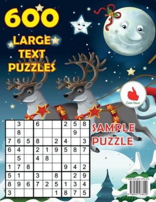 Happy Christmas Sudoku: 600 Large Print Easy Puzzles Beginner Sudoku for relaxation mindfulness and keeping the mind active during the holiday season!: 4 (Greeting Card Sudoku)