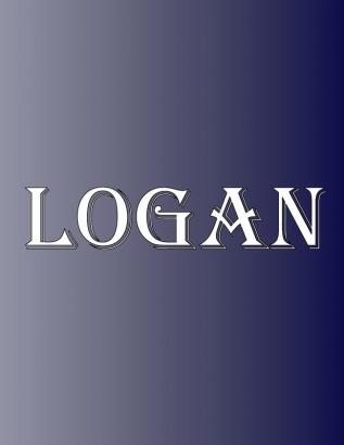 Logan: 100 Pages 8.5 X 11 Personalized Name on Notebook College Ruled Line Paper