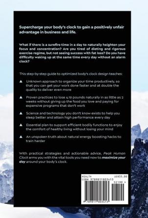 Peak Human Clock: How to Get up Early Fix Eating Time Schedule and Improve Exercise Routines to be Highly Productive: 1 (Peak Productivity)