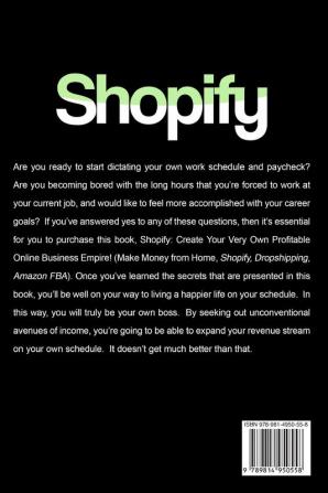 Shopify - How To Make Money Online: (Selling Online)- Create Your Very Own Profitable Online Business Empire!