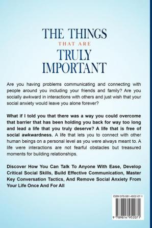 Relationship Communication: THE THINGS THAT ARE TRULY IMPORTANT - The Essential Relationship Workbook To Build Strong Connections With Your Partner