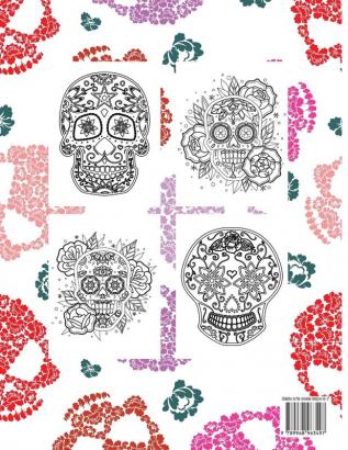 Sugar skull coloring book for adults: 35 Day of the Dead skulls to relieve tension. A large collection of relaxing Mexican models for adult relaxation.