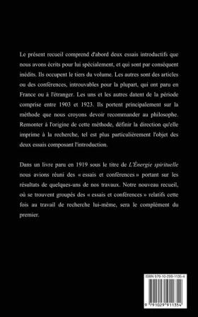 La Pensée et le Mouvant: Essais et Conférences (1903-1923)