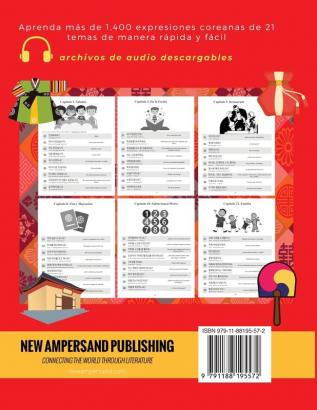 Hablemos Coreano - Con Pistas de Audio: Aprenda más de 1400 expresiones coreanas de 21 temas de manera rápida y fácil