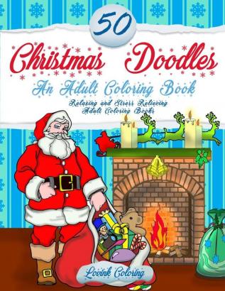 50 Christmas Doodles Coloring Book