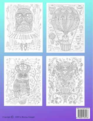 Owls coloring book