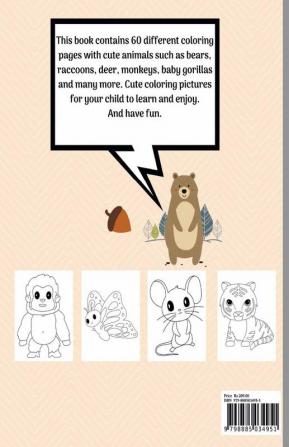 Animals Coloring Book for Kids ages 4-9 years : Amazing Coloring Pages for Kids ages 2-4 4-6 with Cute Animals like Bears Deer Tiger Lion and Many more| Happy Animals Coloring Designs for Toddle...