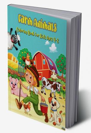 Farm Animals Coloring Book For Kids Ages 4-8 : Super Fun Farm Animals Coloring &amp; Activity Book For Kids | Cute Animals &amp; Farm Life Coloring Pages For Boys &amp; Girls | Big Illustrations Wi...