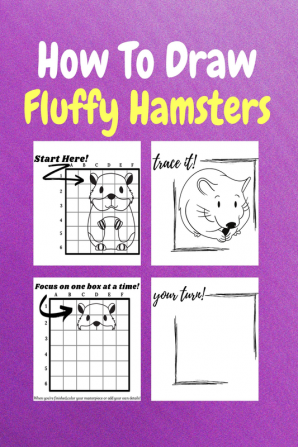 How To Draw Fluffy Hamsters : A Step by Step Coloring and Activity Book for Kids to Learn to Draw Cute Hamsters