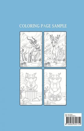 Deers Coloring Book : Fun Coloring Book For Kids