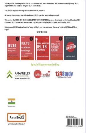 MORE ON IELTS READING TEST WITH ANSWERS : ACADEMIC AND GENERAL TRAINING READINGS NEW EDITION 2022