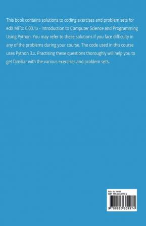 MITx 6.00.1x Introduction to Computer Science and Programming Using Python Assignments Coding Exercises Problem Sets : edX Python Programming with Assignment Code Solutions