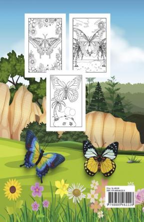 Butterfly Coloring Book For Kids Ages 4-8 : Fun Coloring Pages For Toddlers and Little Kids Ages 4 7 &amp; 8.