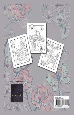 Butterfly Coloring Book : Adorable Butterflies in Large Print Simple Flowers and Butterflies