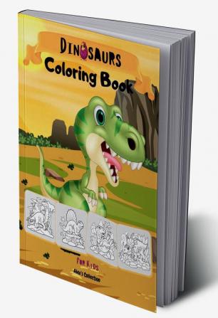 Dinosaur Coloring Book for Kids : Big Coloring Book Unique Cute and Fun Dinosaurs for Children