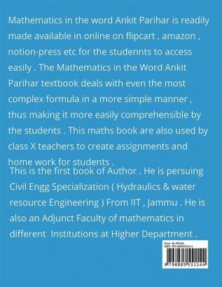 Mathematics For Class X ( JKBOSE ) : Mathematics in the Word Ankit Parihar