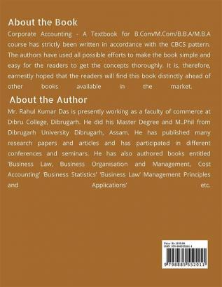 CORPORATE ACCOUNTING : As Per CBCS Pattern