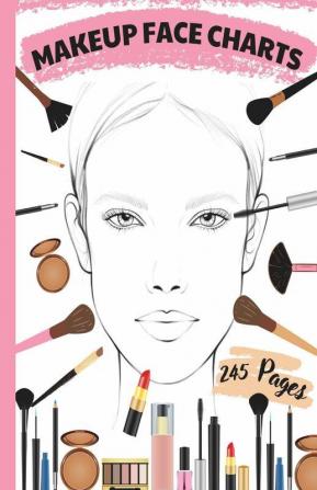 Makeup Face Charts Volume 2 : Blank Makeup Face Chart Worksheets For Makeup Lovers From Amateur To Pro To Organize And Plan Their Designs. Faces With Open And Closed Eyes. Gift Idea Pro And Amat...