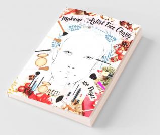 Makeup Artist Face Charts : Blank Makeup Face Chart Worksheets For Makeup Lovers From Amateur To Pro To Organize And Plan Their Designs. Faces With Open And Closed Eyes. Gift Idea For Christmas Pr...
