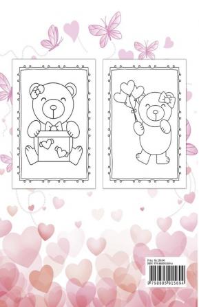 Valentine’s Day Coloring Book For Kids : Funny Valentines Gift For Kids Children And Preschoolers | Beautiful Love Coloring Book For Little Girls And Boys With Valentine Day Animal Theme Coloring ...