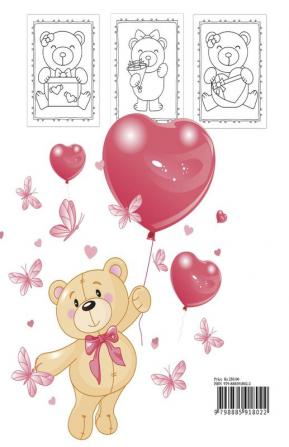 Valentines Day Coloring Book For Toddlers : Lovely Coloring Book For Little Girls And Boys With Cute Valentine Day Animal Coloring Pages | Cute Love Illustrations To Color For Kids | Funny Valentin...